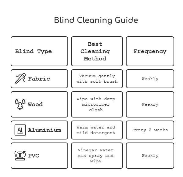 blinds cleaning guide<br />
